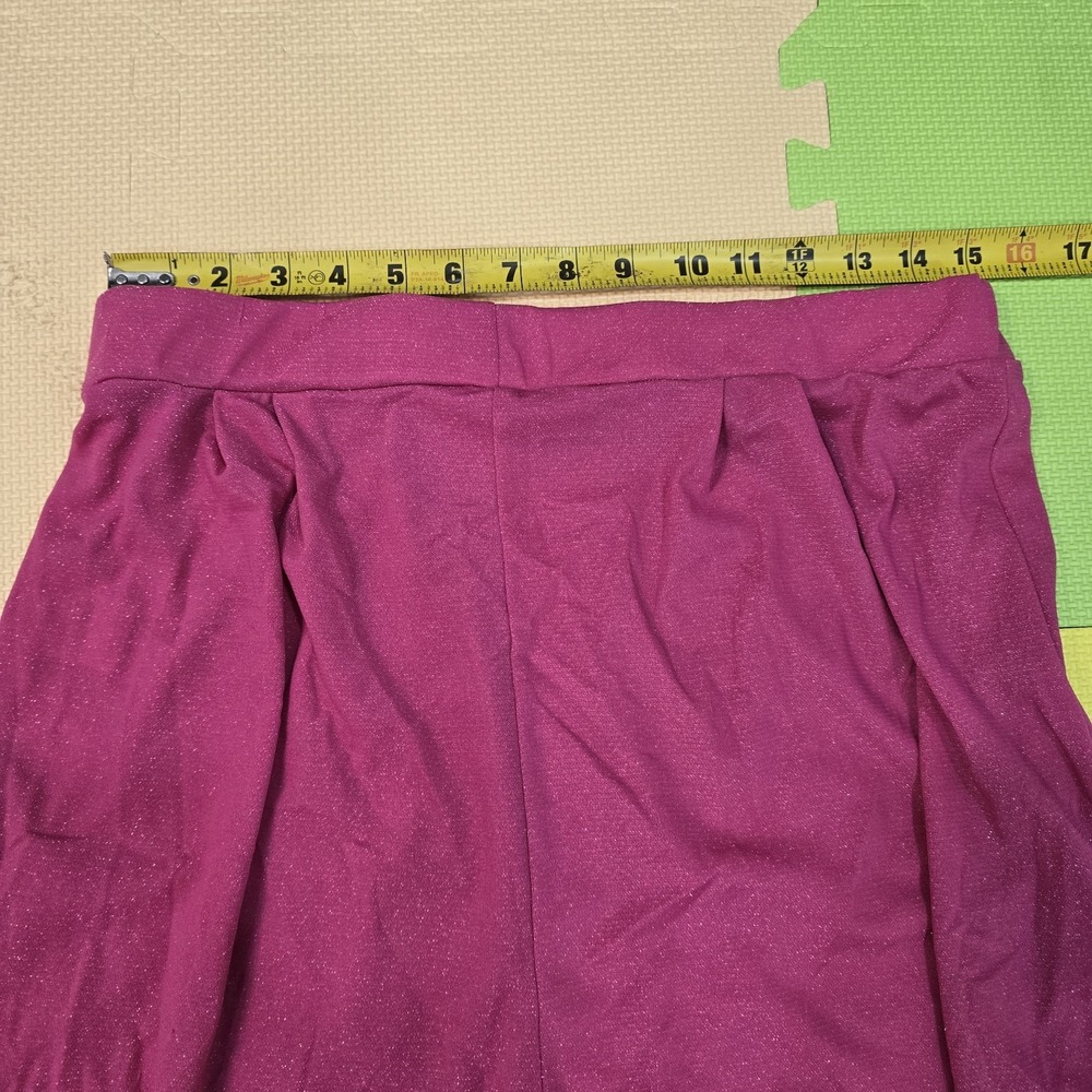 Sparkling Magenta Wide Leg Palazzo Pants Size XL Pink Glitter Metallic Party... - Picture 5 of 12